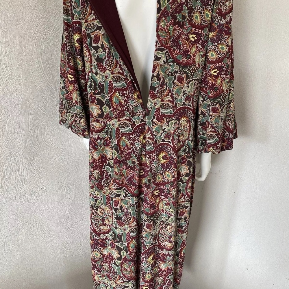 Ralph Lauren Multicolor Paisley Midi Dress Size 16 - Picture 7 of 10
